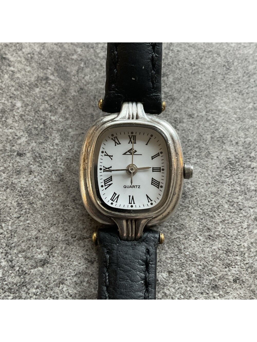 Vintage Choon Jewelry Womens Sterling Silver Watch 19mm Case W/White Dial B-A